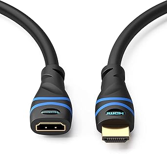 BlueRigger HDMI Cable Extension Male to Female HDMI Extender Cord 4K Compatible for TV Stick, Roku Stick, Chromecast, Nintendo Switch Wii U, Xbox One 360, PS4 PS3, Blu Ray Player, HDTV, Laptop PC (6 FT)