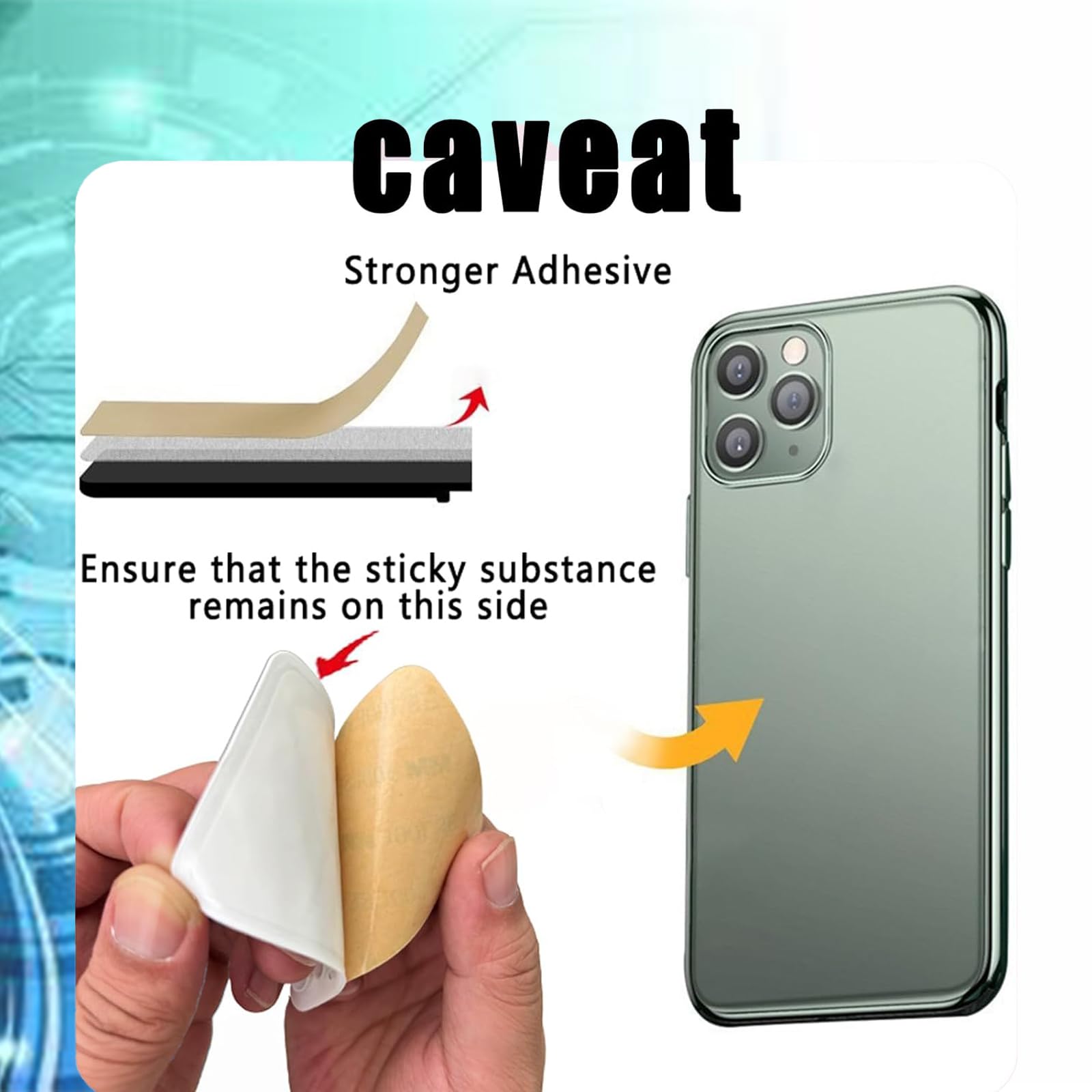2PCS Silicone Suction Phone Case Adhesive Mount,Leeneen 2.2″ x 3.2″Hands-Free,St