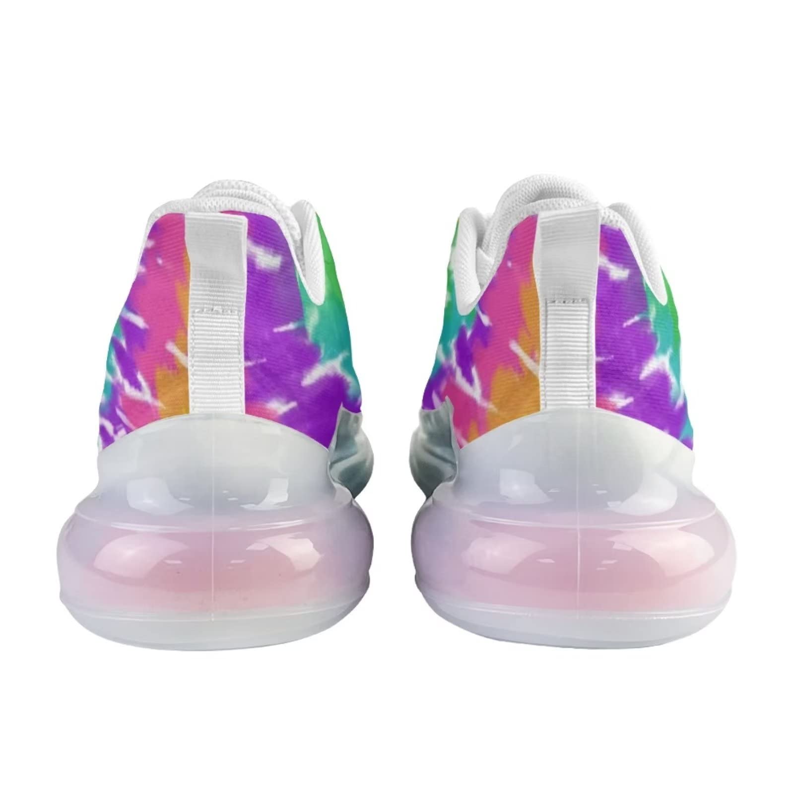 chaqlin Scarpe da ginnastica arcobaleno con cuscino d'aria per donne e ragazze, scarpe da corsa sportive in maglia leggera