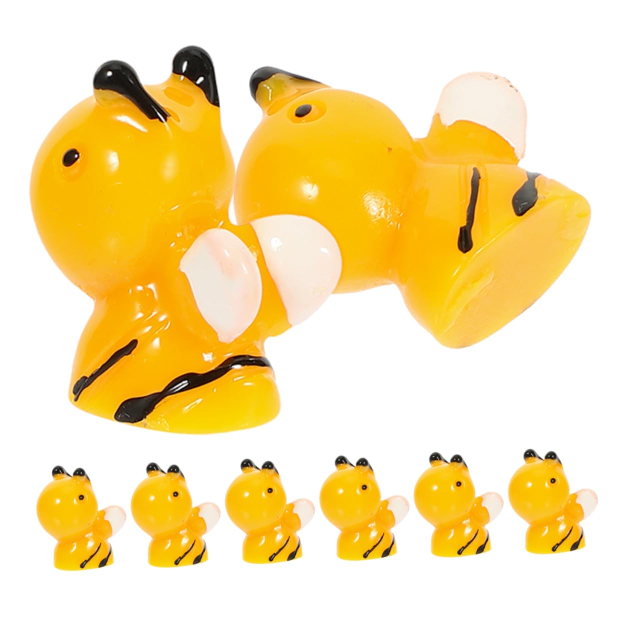 46 Stück Mini-Bienen Aus Kunstharz – Niedliche Figuren Für Kuchendekoration, Babyparty, Feengarten & Basteln