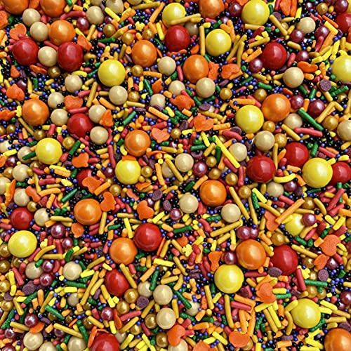 Sprinkles | Fall Sprinkles | 8 oz | Autumn sprinkles | Thanksgiving | Edible sprinkles | Baking sprinkles | Manvscakes