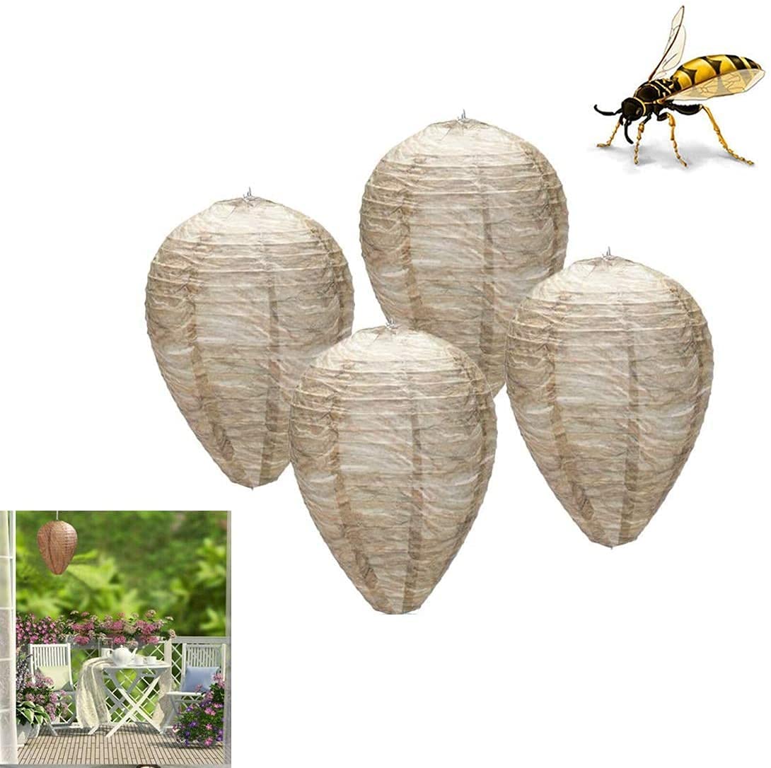 Augshy Lot De 6 Leurres De Guêpes Artificielles à Suspendre Pour La Maison Et Le Jardin En Plein Air