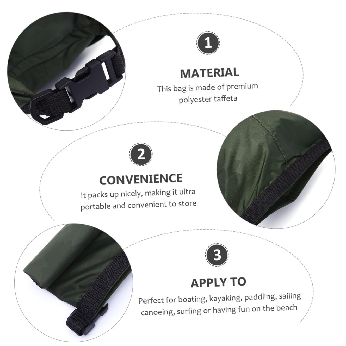 Anneome 2 Pezzi 40l Dry Sack Borsa Da Spiaggia Galleggiante Borsa Da Nuoto Per Campeggio E Pesca