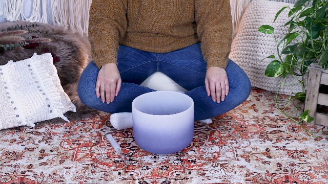 マイネル クリスタルシンキングボウル D4 MEINL Sonic Energy Marble Crystal Singing Bowls Chakra Set