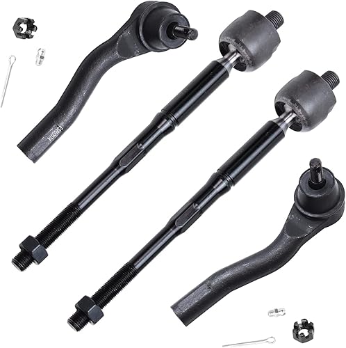 Miniatura 64 de Detroit Axle - 4 barras de acoplamiento delanteras para Hyundai Elantra Forte Koup Forte5, 4 extremos de barra de acoplamiento interiores y