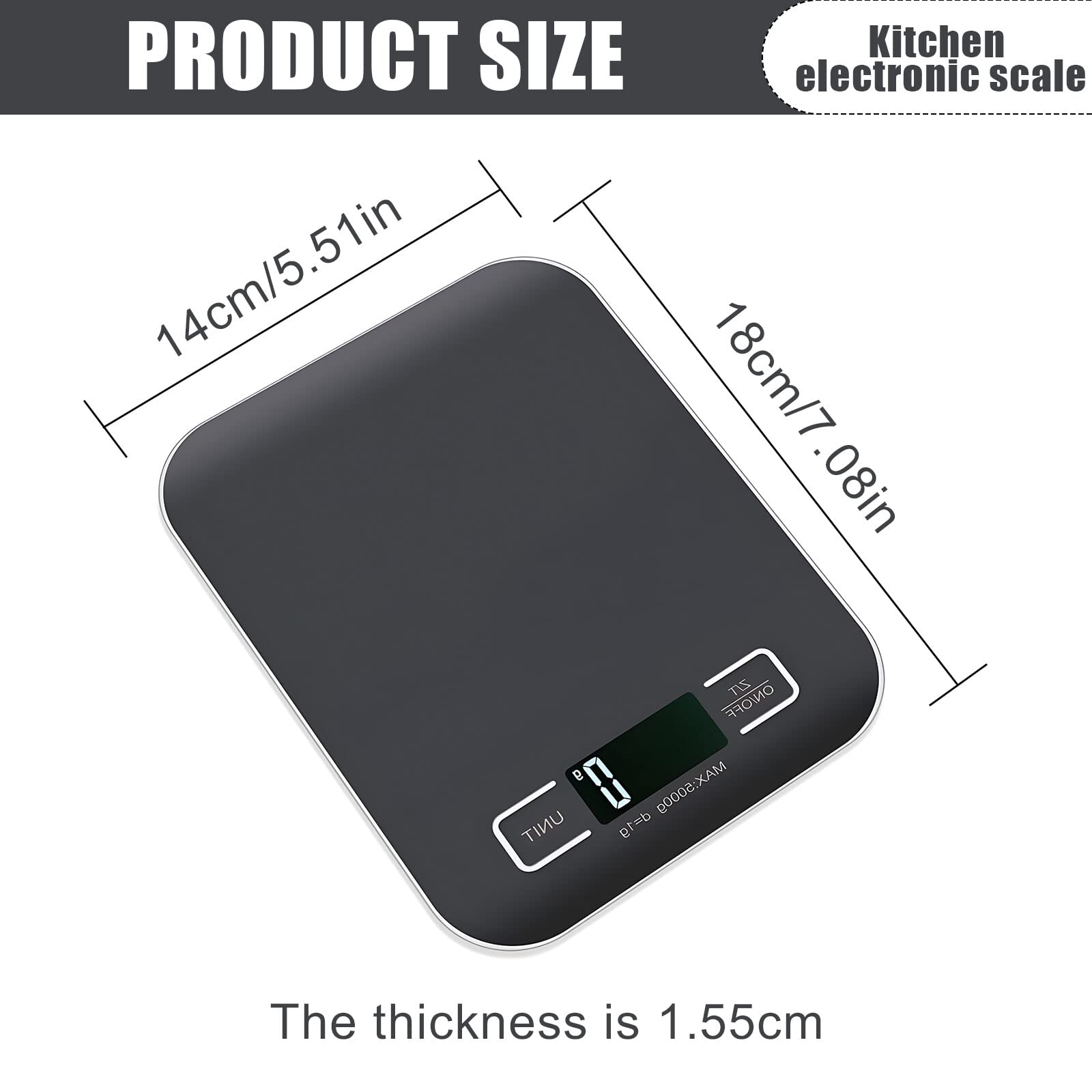 Bilancia Cucina Digitale Vuxava A Doppia Piattaforma - 10kg/1g E 500g/0.01g Di Precisione - Ricaricabile USB E A Batteria - Foto 1