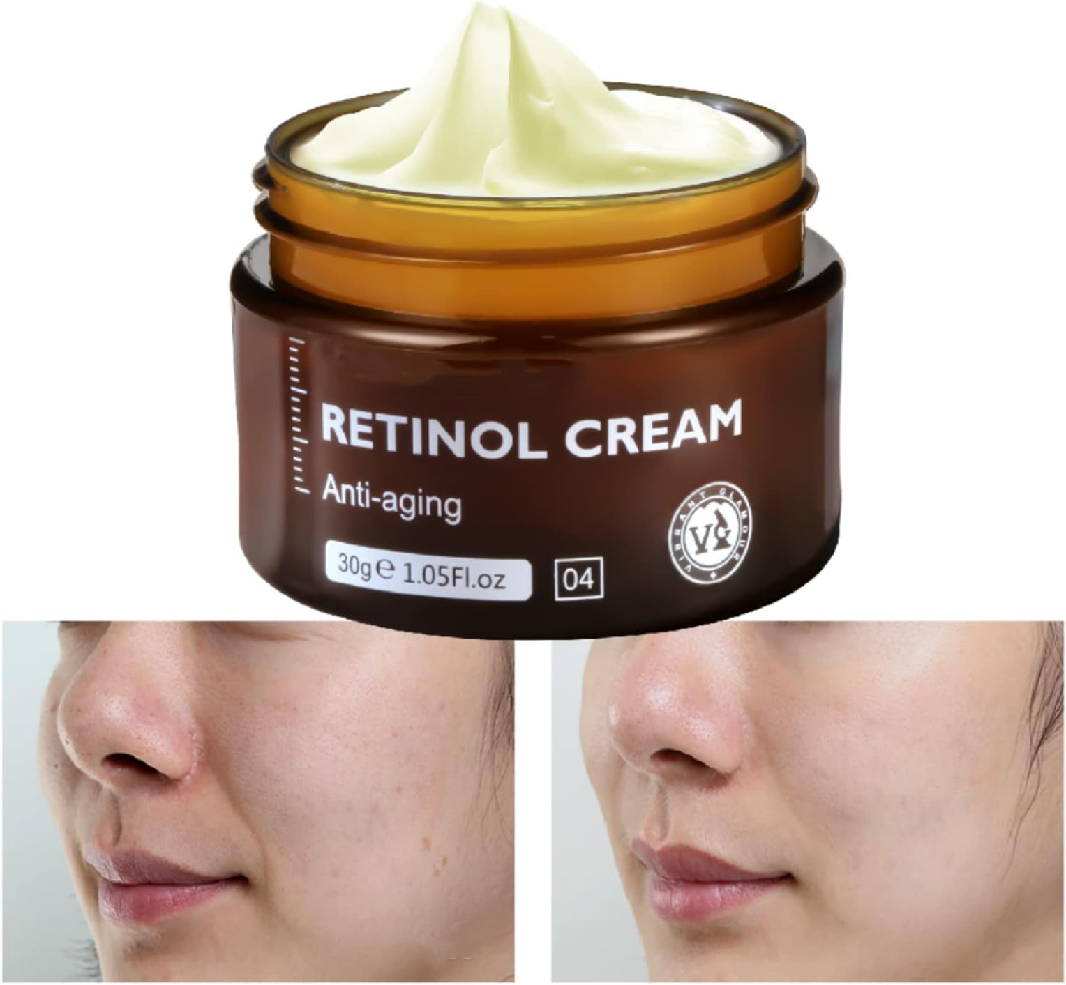 Retinol Firming Cream 30ml Face Cream, Anti-Wrinkle Firming & Skin Rejuvenation, Deeply Activatecollagen, Delicate Skin, Shrink Pores Oil-Control, Fades Wrinkles Renewing