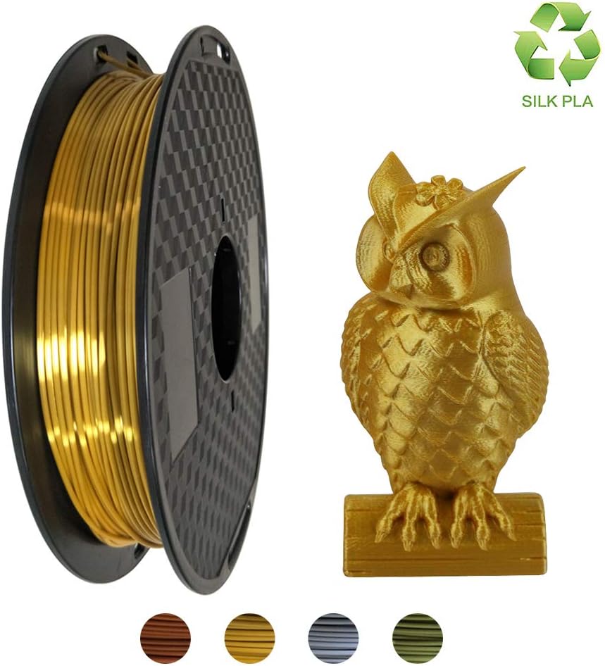 Silk Pla Filament for 3D Printer 1.75mm Filament Diameter (Gold)