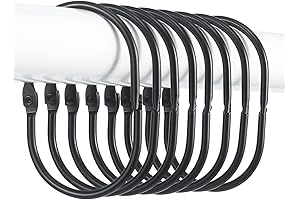 Goowin Shower Curtain Rings: Rust-Free, Glide Smoothly, Pack of 12