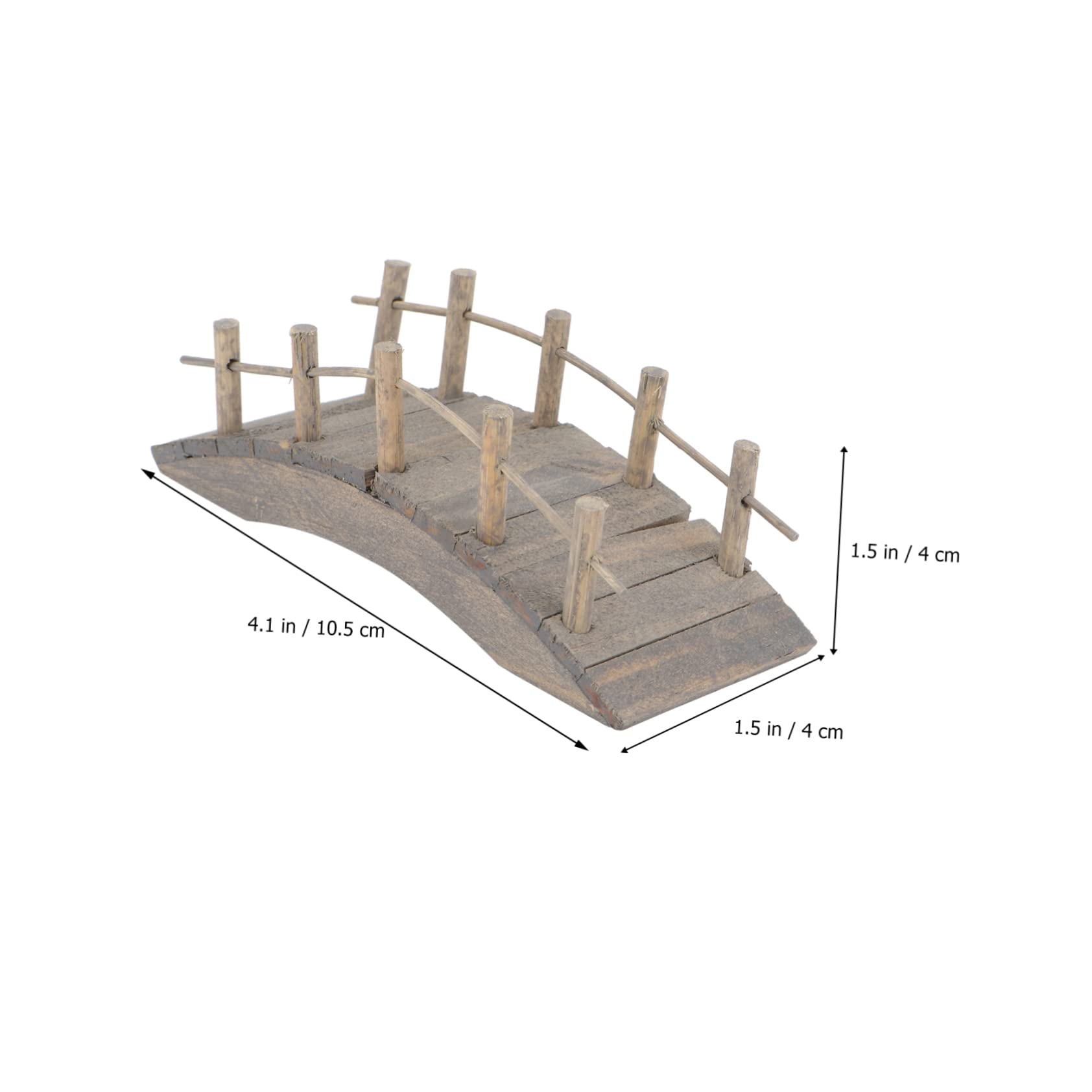 Yardenfun 1 Pc Mini Puente De Arco De Madera Puente De Madera Estatuilla Mini Puente Kits De Mini Terrario Decoración De Mini Puente Decoración del Hogar Puente Bonsai Planta Escritorio