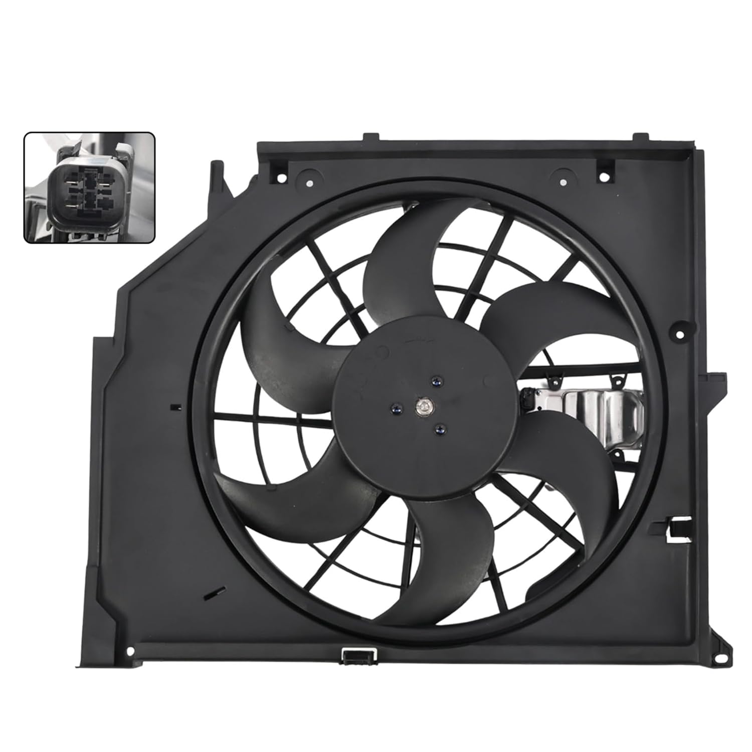 radiator cooling fan assembly compatible with 320i 323ci 323i 325ci 325i 325xi 328ci 328i 330ci 330i 330xi 1999-2005 e46 3-series replace 621-199 ?17117525508 17117561757 ?17117510617