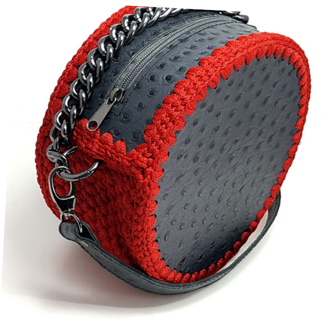 ERINGOGO 1 Pcs Needle Hook Bag Set Bottom for Knitting Bag Supplies Crochet Bags Bottom Sewn Bag Clasp Crochet Closure Crocheting Main Women Shoulder Bag Bag Material Stylish Tote Black