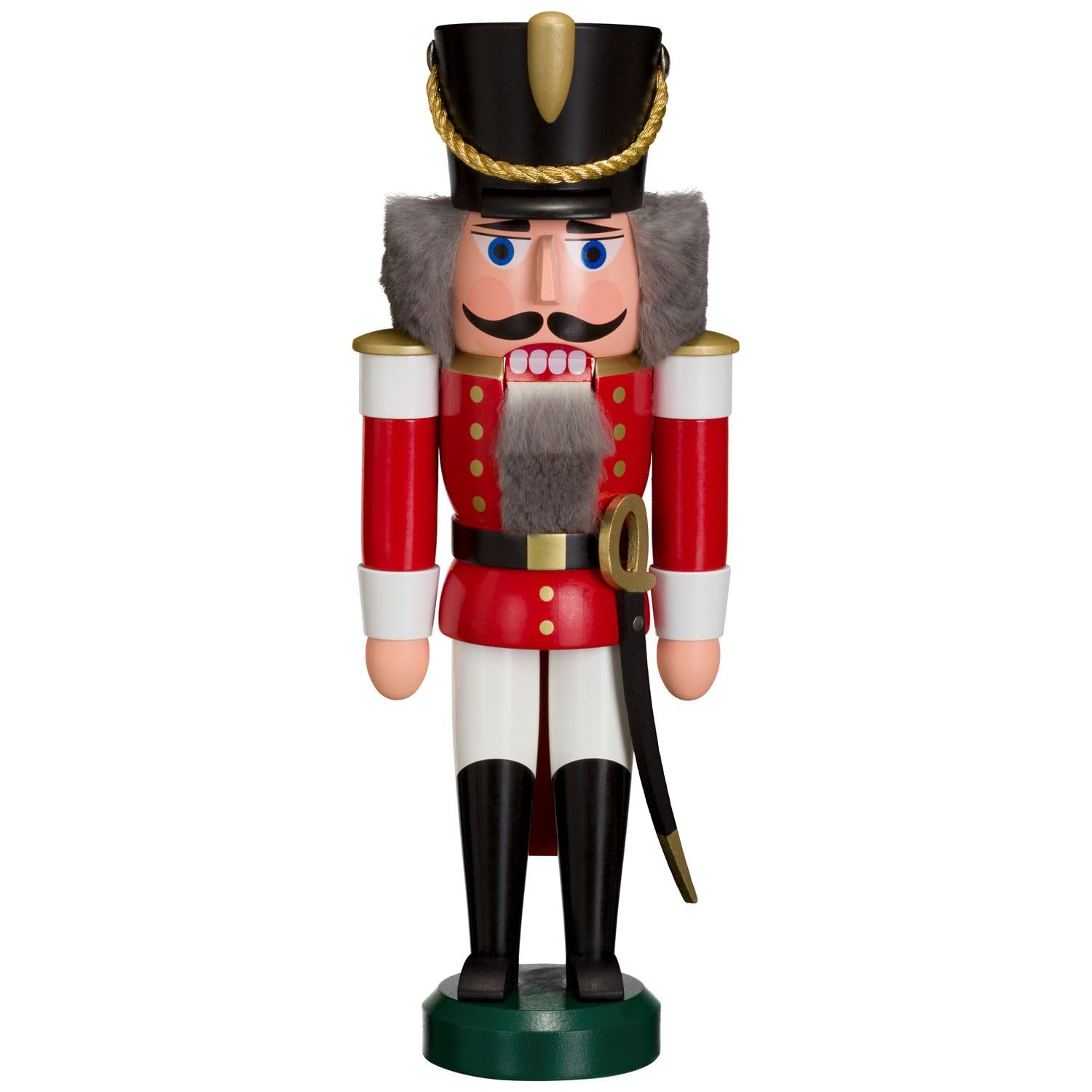 Amazon.com: Seiffener Volkskunst German nutcracker hussar red