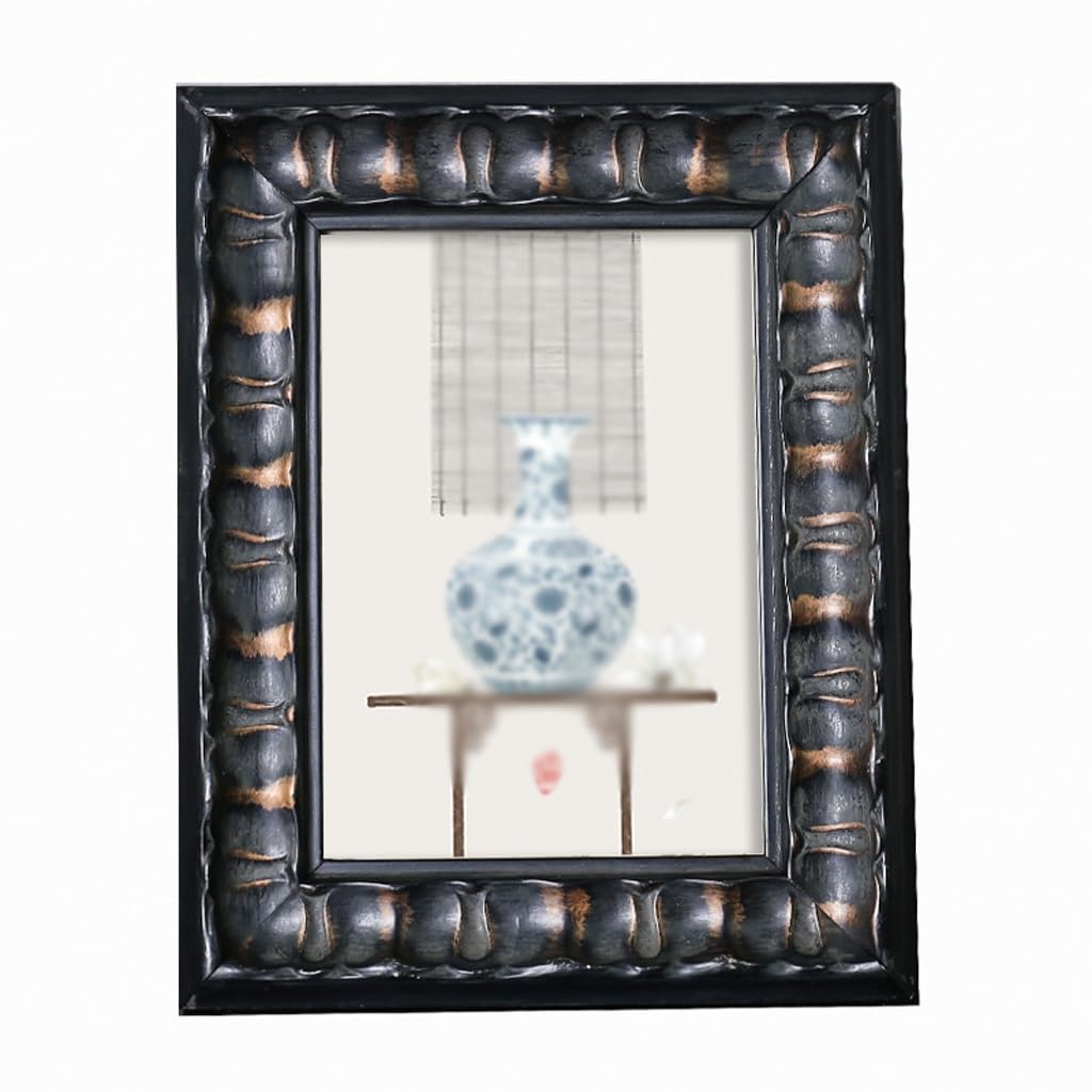 KLerDH Picture Frames, Wooden Oil Painting Cloth Picture Frame Hanging Wall Table
