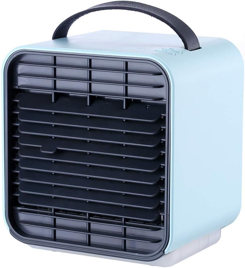 Air Conditioner Fan, Personal Space Cooler Desktop Mini Circulator Purifier with Portable Handle and Night Light for Home Room Office Outdoors