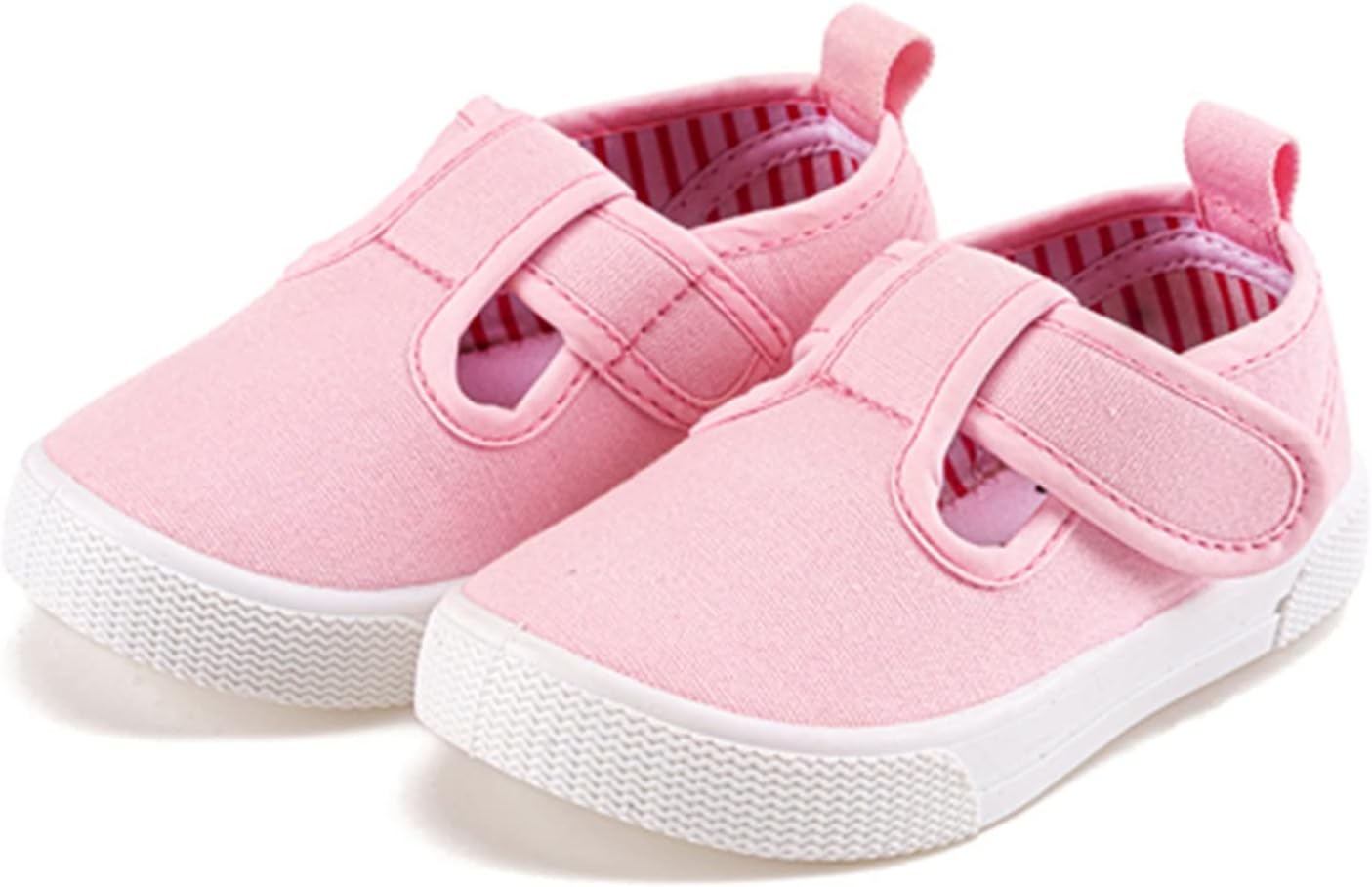 Toddler Boys Girls T-Strap Canvas Sneakers for Little Kids Classical Comfortable Mary Jane Canvas Flats, Non-Slip Casual Canvas Sneaker for Little Kids - Image 2