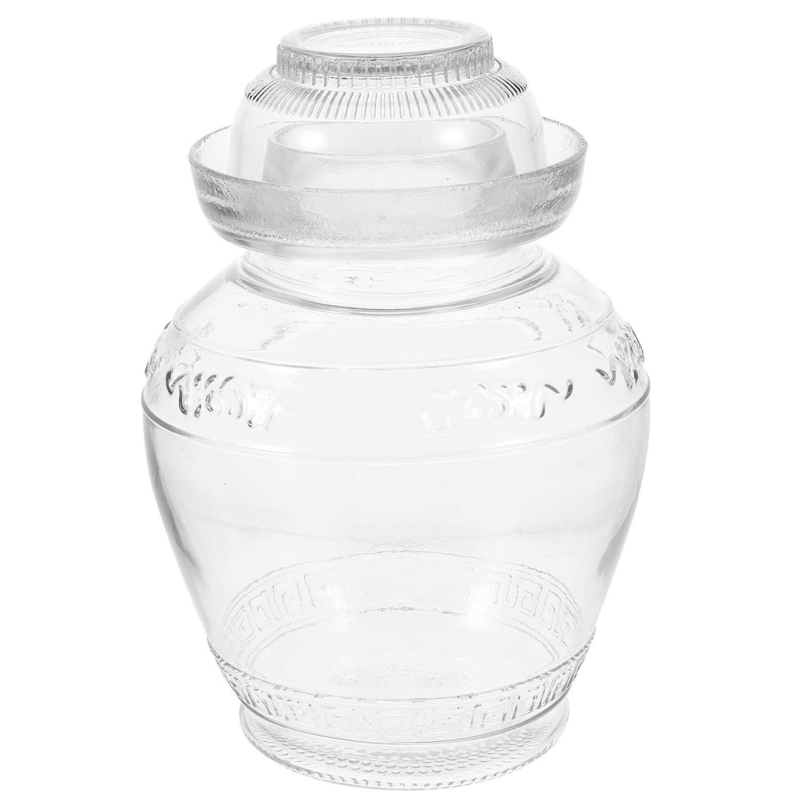 FRCOLOR Tarro de Cristal para Encurtidos de Cocina 5 Litros, Vidrio Borosilicato Resistente al Calor, Sellado Hermético para Conservar Alimentos Frescos y Secos, Adecuado para