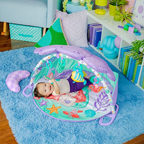 Bright Starts, Disney Baby, The Little Mermaid Twinkle Trove Light-Up Musical Baby Activity Gym, 25+ min van melodieën, 6 speelgoed, leeftijden pasgeboren +, paars - Afbeelding 4