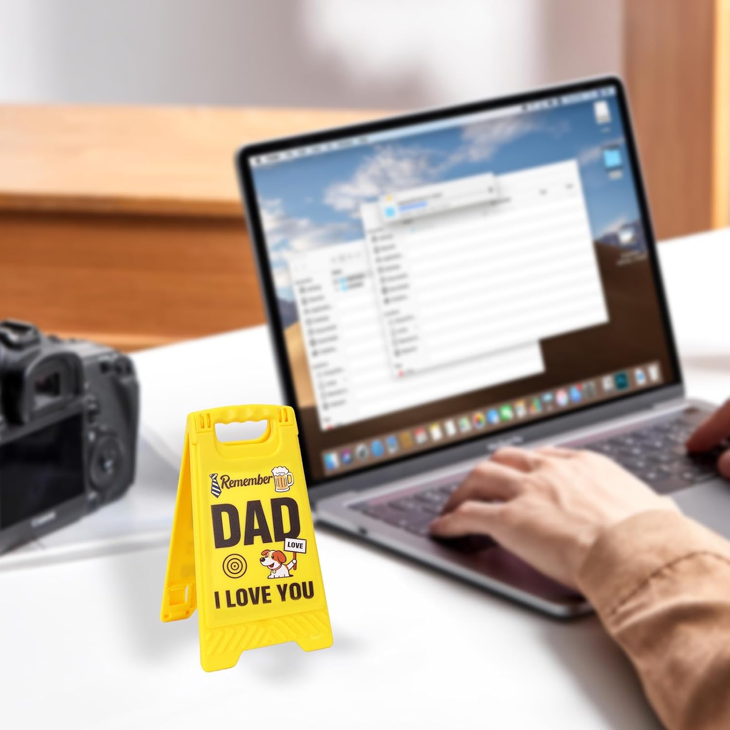 Dad Birthday Gifts from Daughter Son - Fun Phone Stand Office Desk Decer image 2