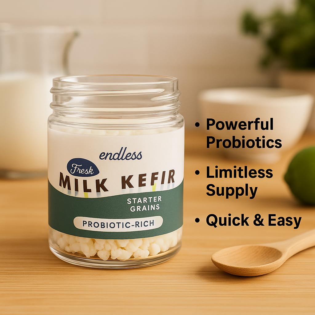 Cultures for Health ENDLESS Milk Kefir Grains | Live Starter Culture | Make Tangy, Probiotic Kefir in 12–24 Hours | Reusable Milk Kefir Starter