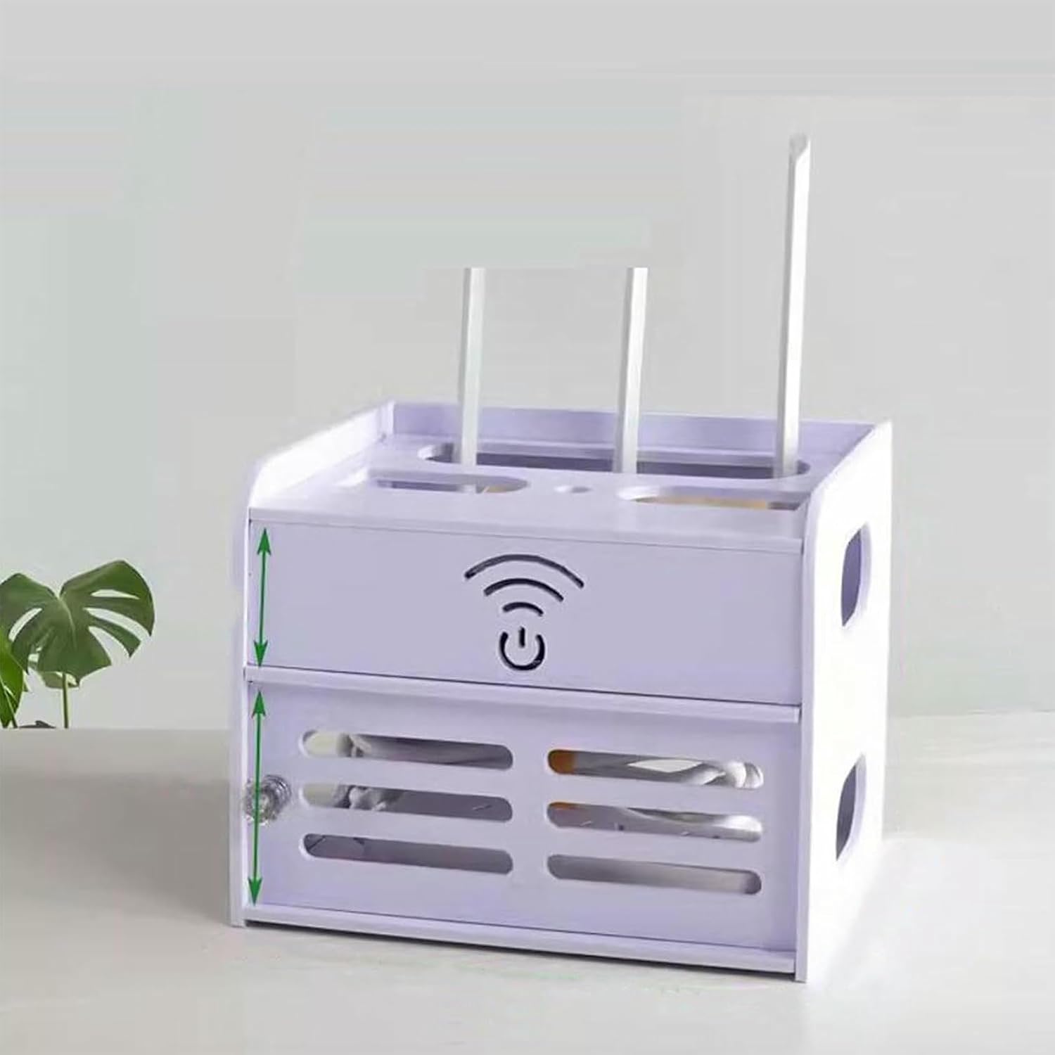 Wi -Fi Routing Storage Box, TV Decoder Nizer Mounted On The Wall, Multicapa Remote Control Storage Shelf, Desktop Space Saver ~/
