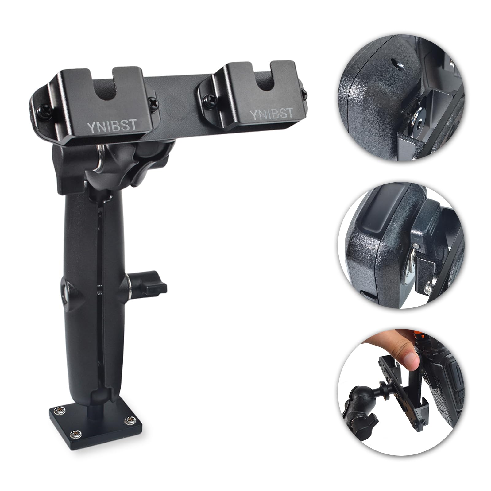 Support Multifonctionnel pour Talkie Walkie/Micro Radio, Porte Radio Voiture/Camion, Compatible Motorola Kenwood Baofeng