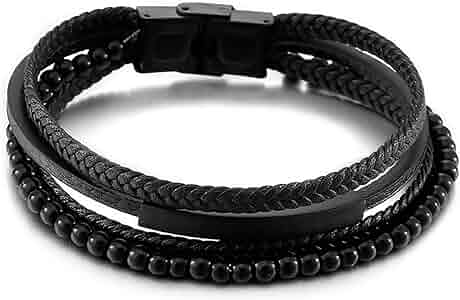 Amazon.com: Homxi Mens Chain Bracelet Black,Bracelets Men