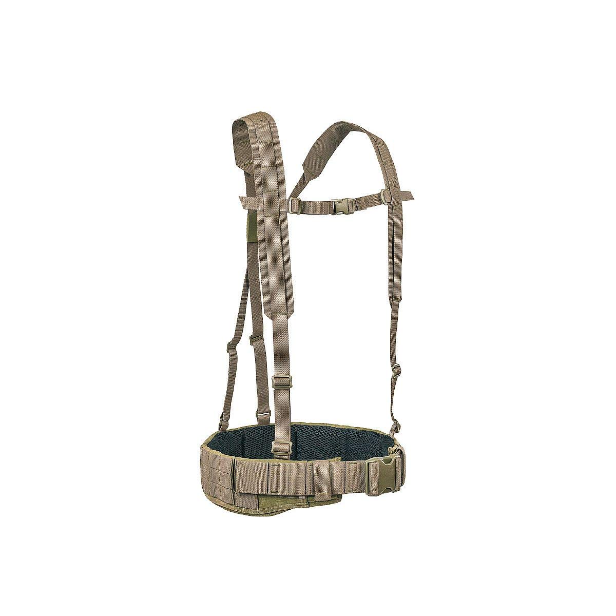 Tasmanian Tiger Warrior Belt MK III, Tactical Battle Belt, MOLLE Webbing, Chest Strap Carrying System, Large, Olive