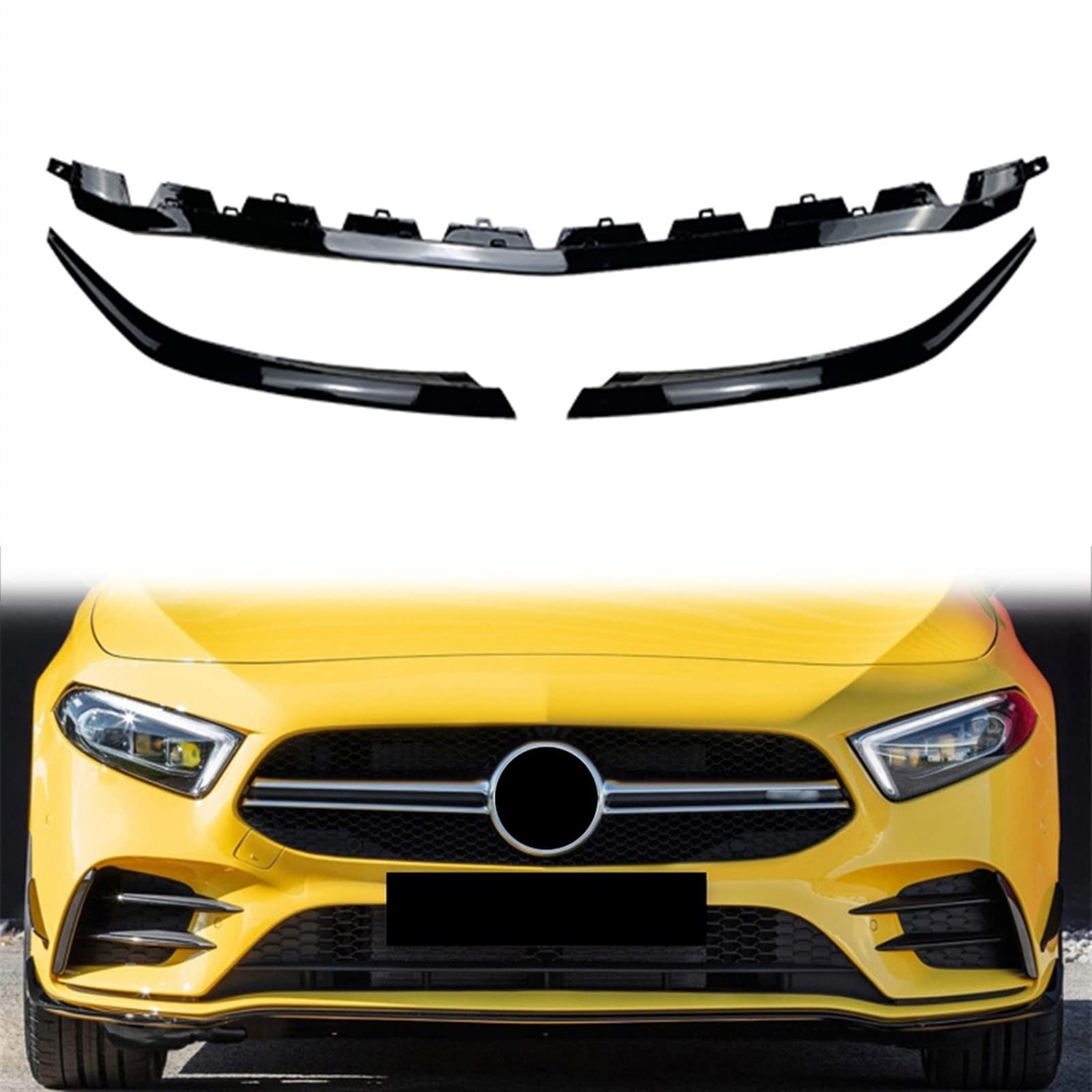 Spoiler avant pour Benz Classe A W177 AMG look sport en ABS 3 pièces