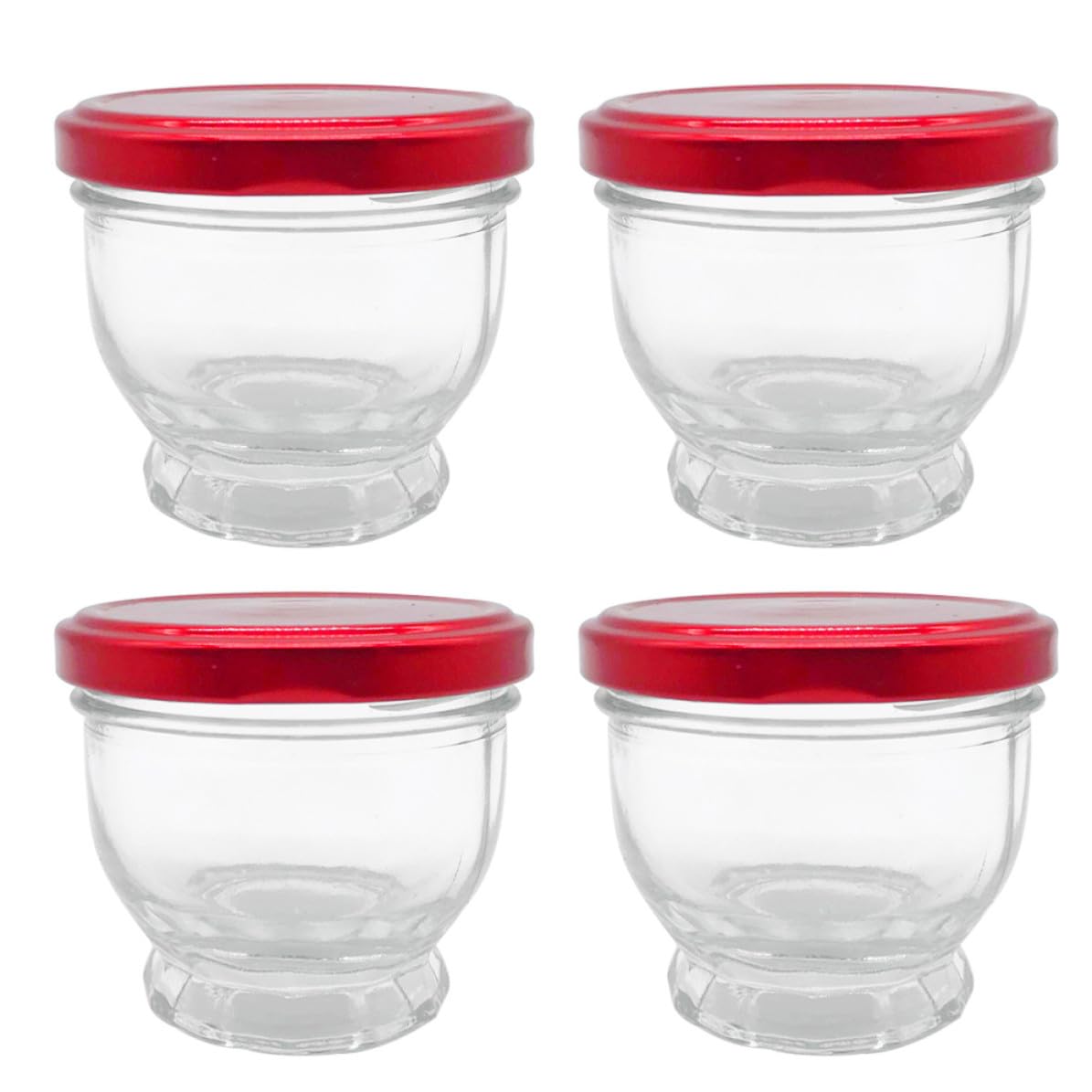 Vasos de vidrio para yogur y pud&iacute;n moldes de 100ml f&aacute;ciles de limpiar para reposter&iacute;a