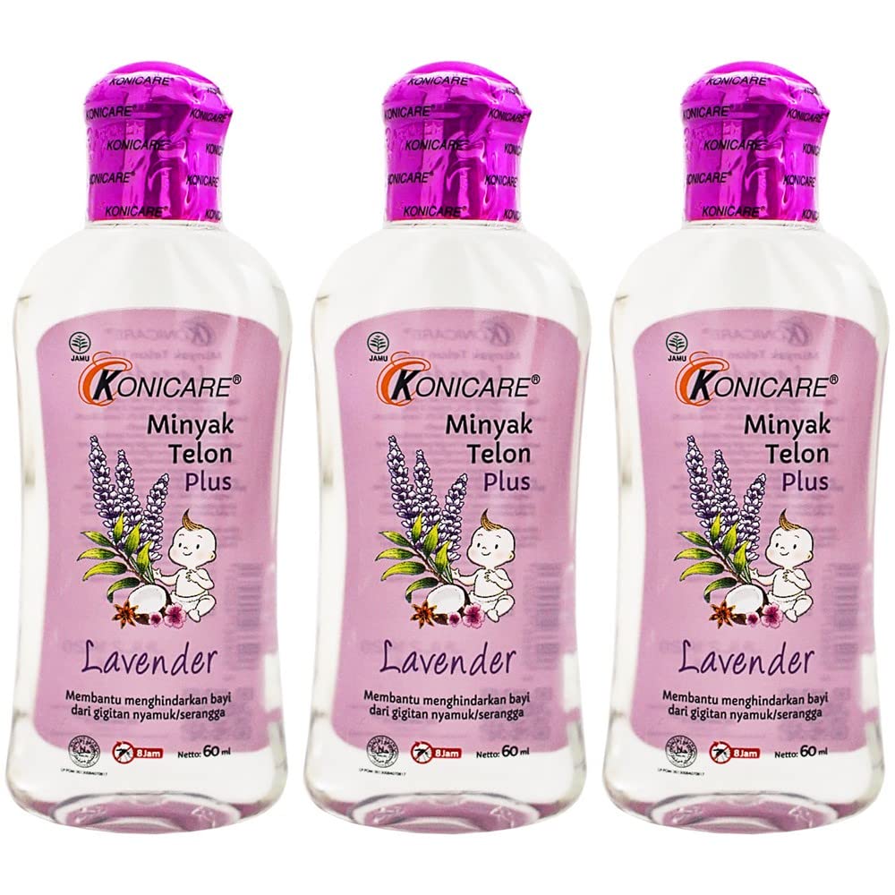 Minyak Telon Oil plus Lavender, 60 ml (3 bottles)