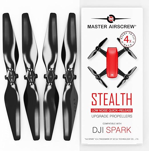 Master Airscrew Stealth Propellers for DJI Spark - Black, 4 pcs