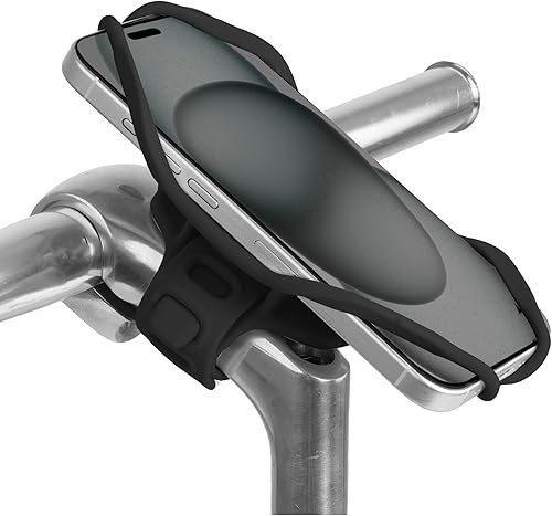 Bone Bike Tie 5 Pro, soporte de teléfono de bicicleta para vástago, soporte de silicona sin arañazos con diseño antideslizante y absorbente de