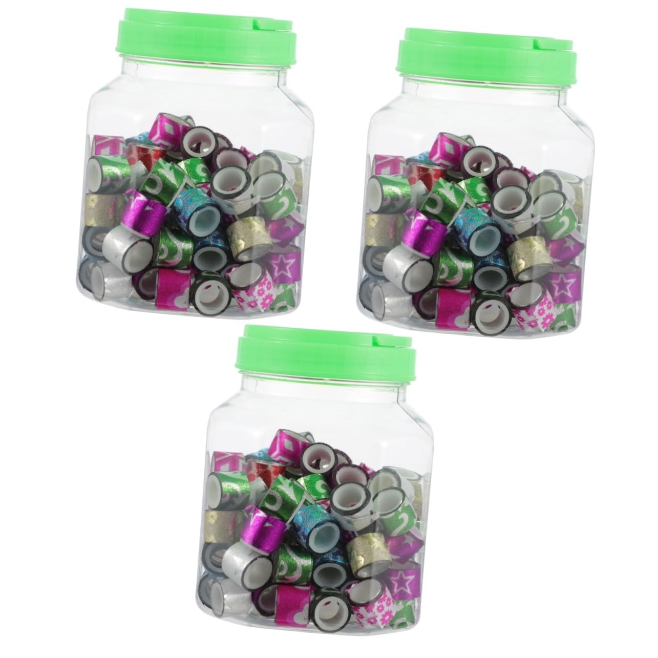 Lurrose 3 Set Di Nastri Adesivi Decorativi Glitterati Per Scrapbooking Mini Nastri Adesivi Di Carta Nastri Di Carta Per Decorazioni 90 Pezzi*3