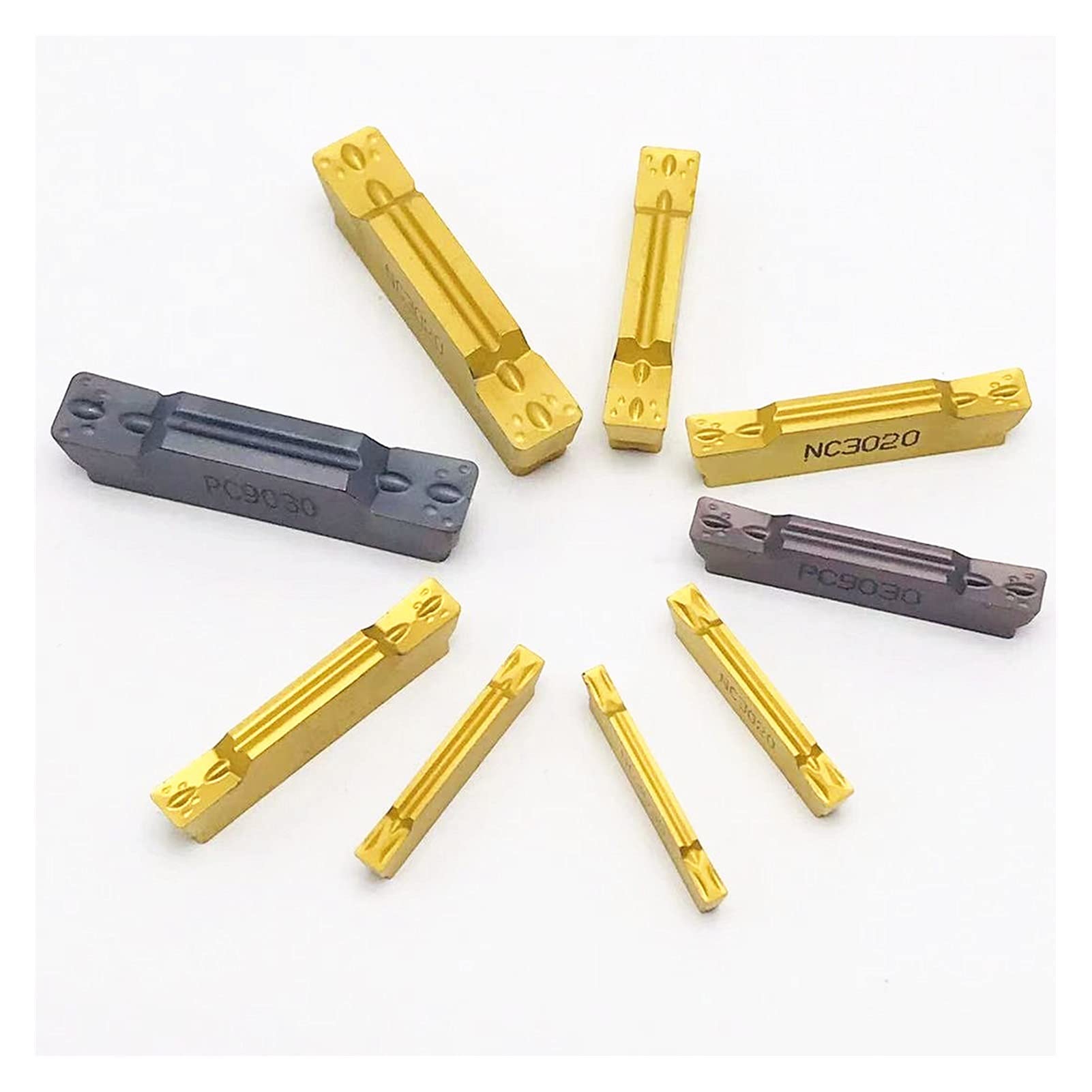 YWBL-WH 10 Inserti Per Tornio CNC MGMN300-M LDA - Lama In Metallo Duro Integrale, Utensili Di Tornitura Per Acciaio E Leghe, 2cm - 4