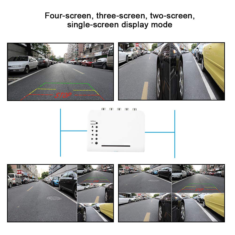 Divisor cuádruple de vídeo CCTV Función de Apagado de Memoria Divisor de Pantalla con Adaptador Bnc (se requieren Instrucciones en inglés para enviarlas)