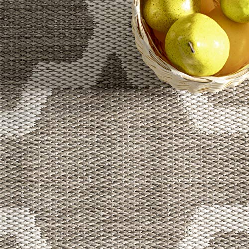 Nuloom Gina Lattice Indoor/Outdoor Runner Rug, 2' X 8', Taupe #TOP3