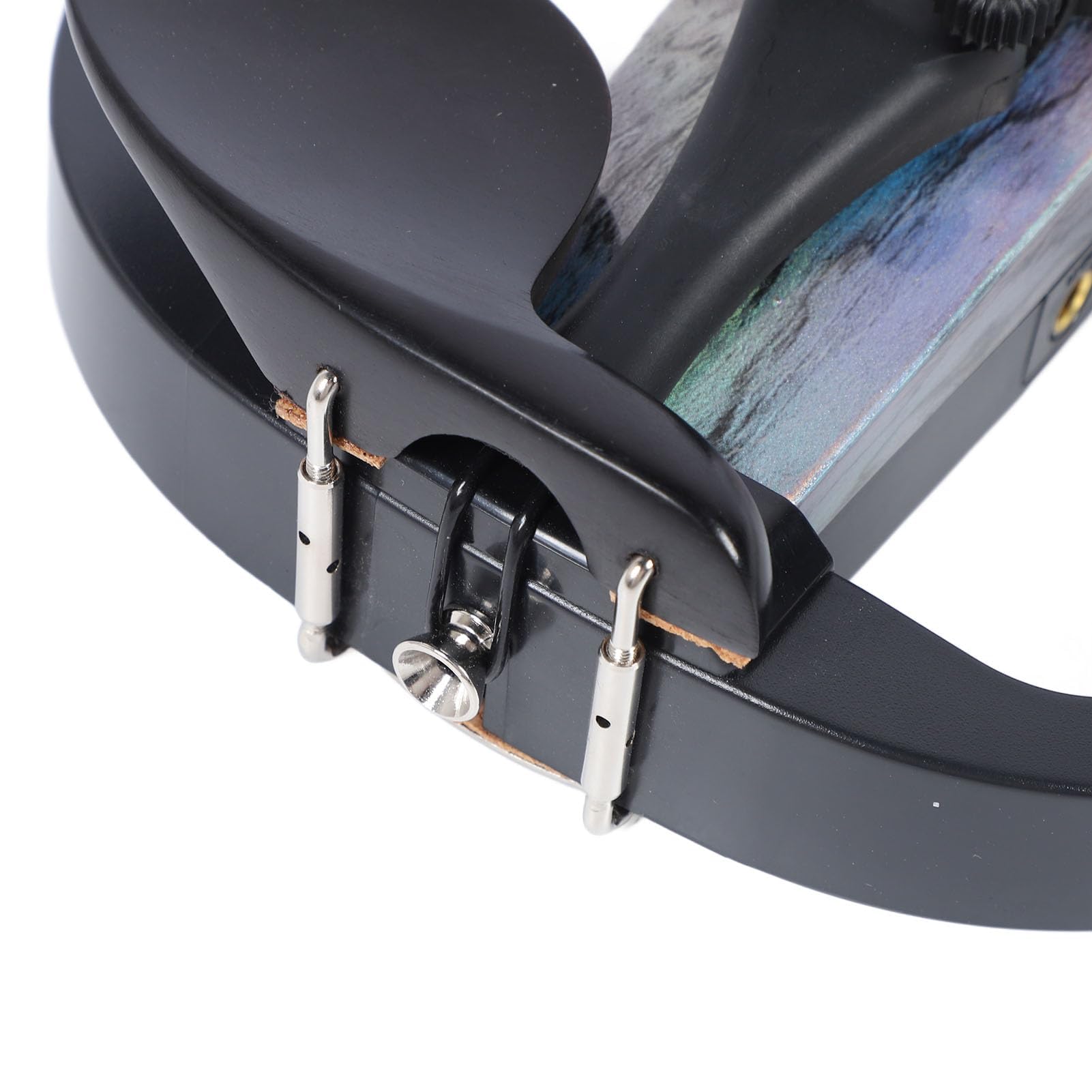 Professionelle Leise Elektrische Violine 4/4 Kohlefaser Violine Elektrische Geige Kit mit Tonabnehmer für Anfänger Erwachsene Jugendliche (Typ 1)