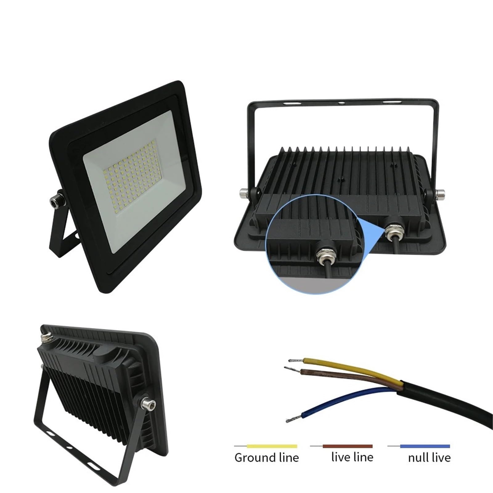 Foco LED de 110V/220V, 10W, 20W, 30W, 50W, 100W, lámpara impermeable IP68, Reflector blanco, foco Led for Exterior(Warm Light-3000K,220V(175V-265V)_30W)