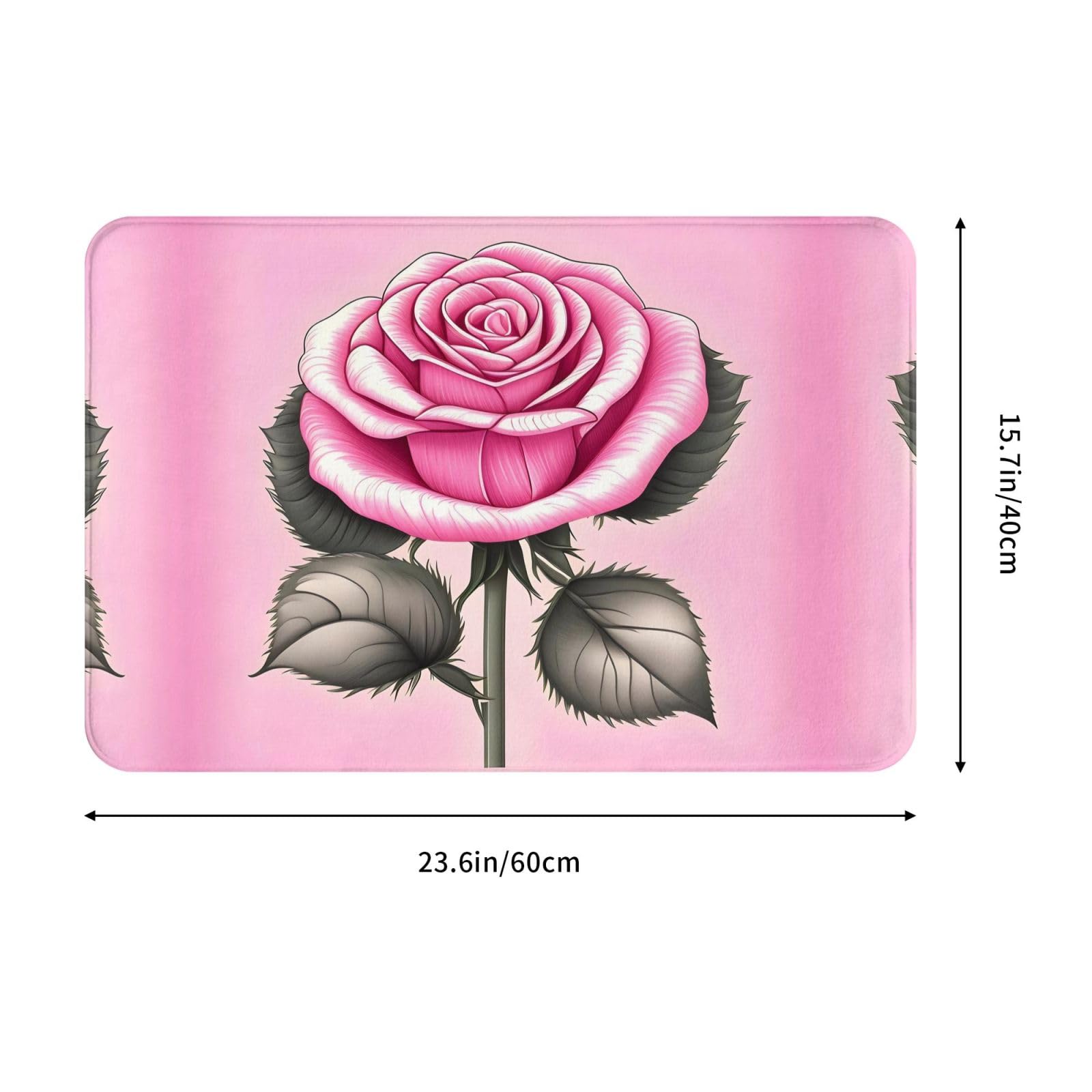 Amazon.com: KINGNOYI Beautiful Pink Roses Durable Indoor Door Mat