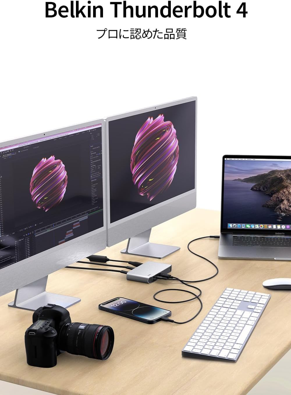 Amazon.co.jp: 【Amazon.co.jp限定】 Belkin 5-in-1 Thunderbolt 4