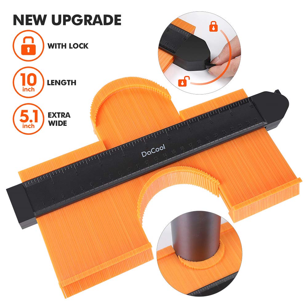 Buy Contour Gauge with Lock 10 Inch Extra Wide DaCool Contour