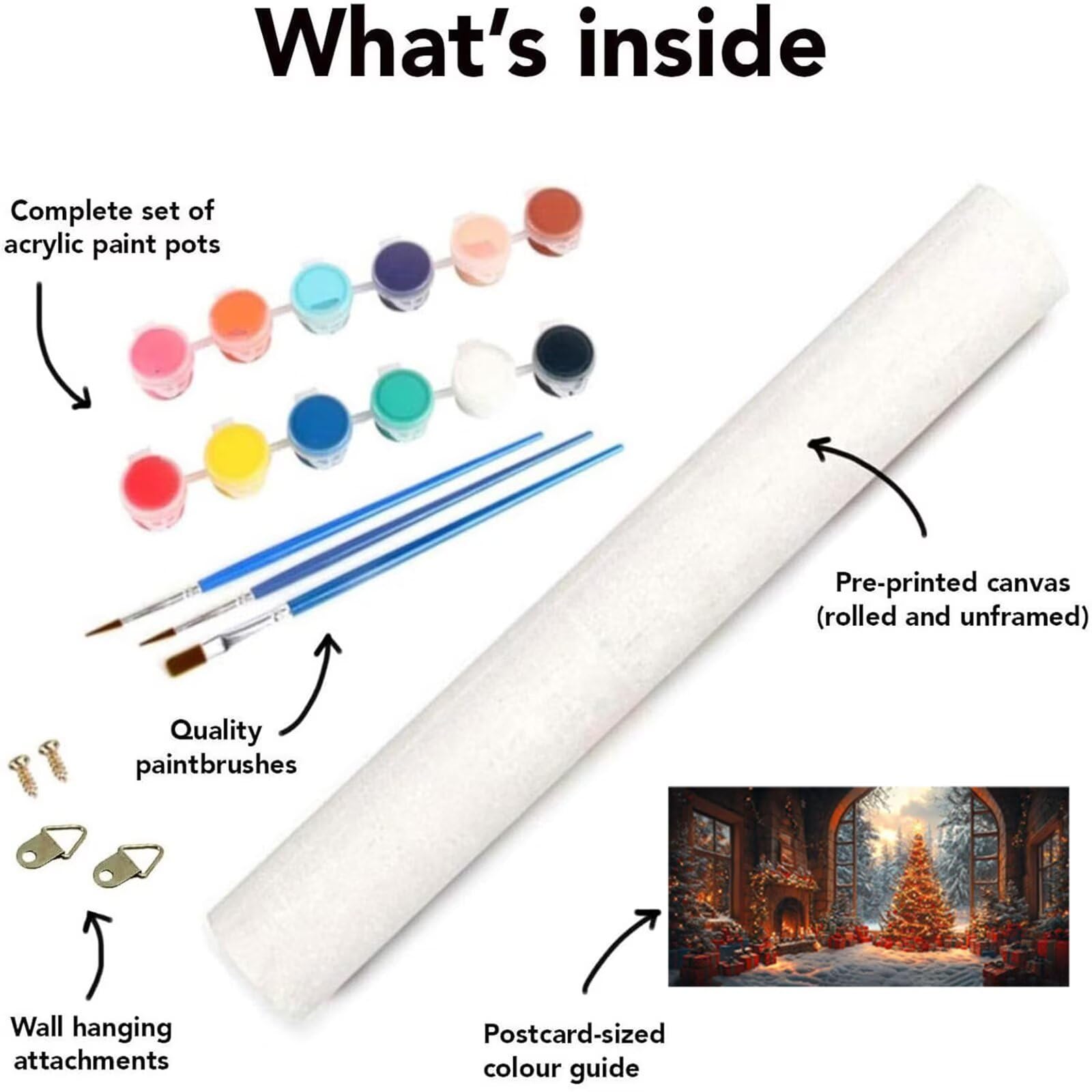 Krajobraz Malowanie według numerów dorosłych, DIY Malowanie według numerów dla dorosłych, zima Paint By Numbers Adult Obraz olejny na płótnie z 3 pędzlami i pigmentem akrylowym Dekoracja domu, 100 x