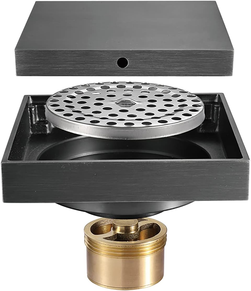 床排水口 ステンレス鋼、 Brass Gun Gray Invisible Tile-In Shower Floor Drain M