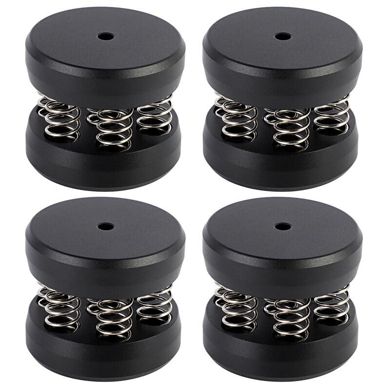 4X Aluminum Alloy Speaker Spike Pad Amplifier Spring Shockproof Isolation Stand