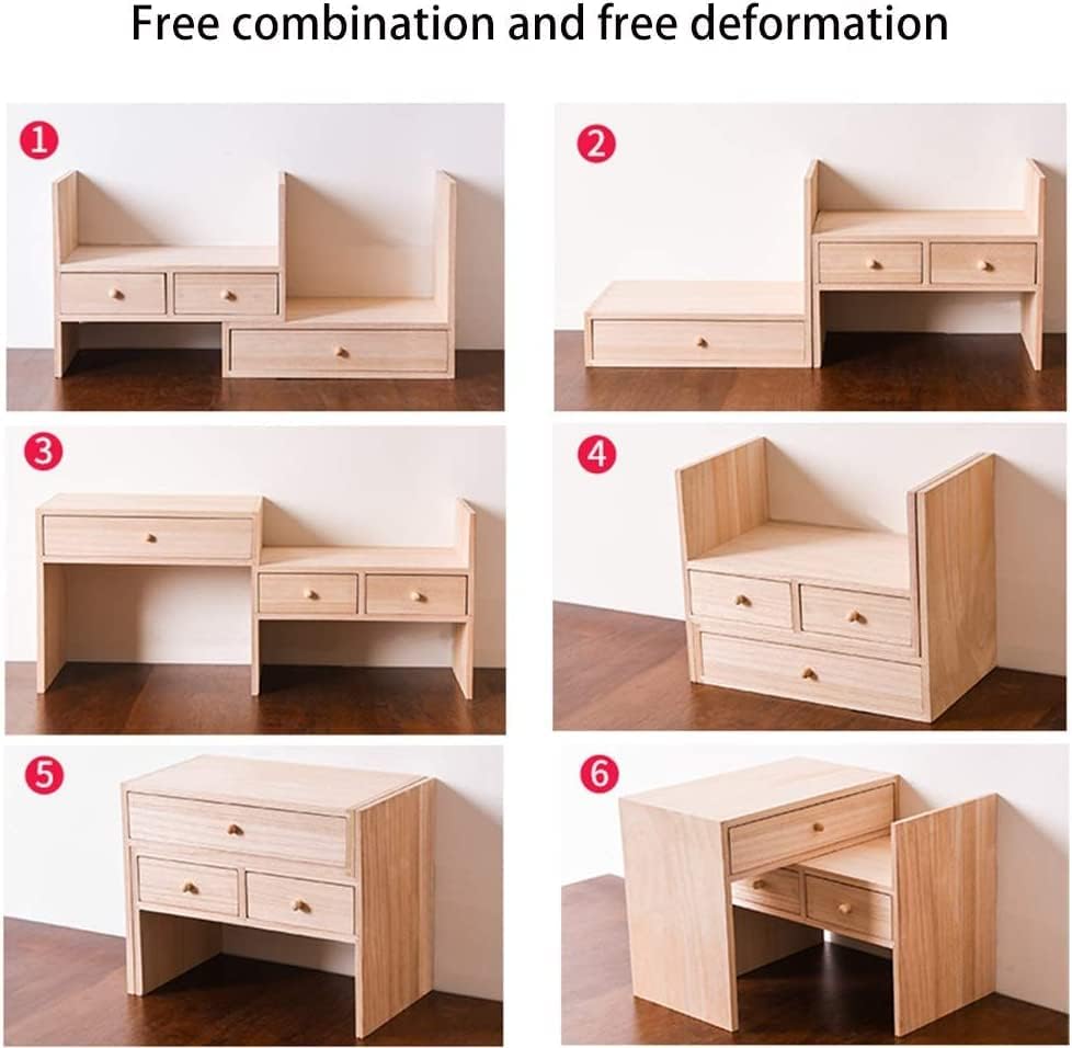 拡張可能なデスクトップ本棚木製本棚調節可能な収納棚オフィス収納