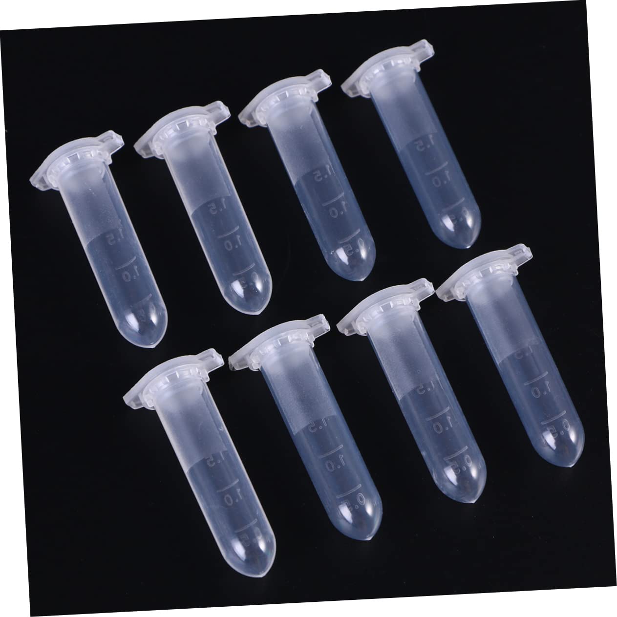 Tubo de Centrífuga de 2ml con Escala, Tapa Ajustada, Base Redonda, Plástico Blanco, 1000 Piezas, para Muestras y Laboratorio