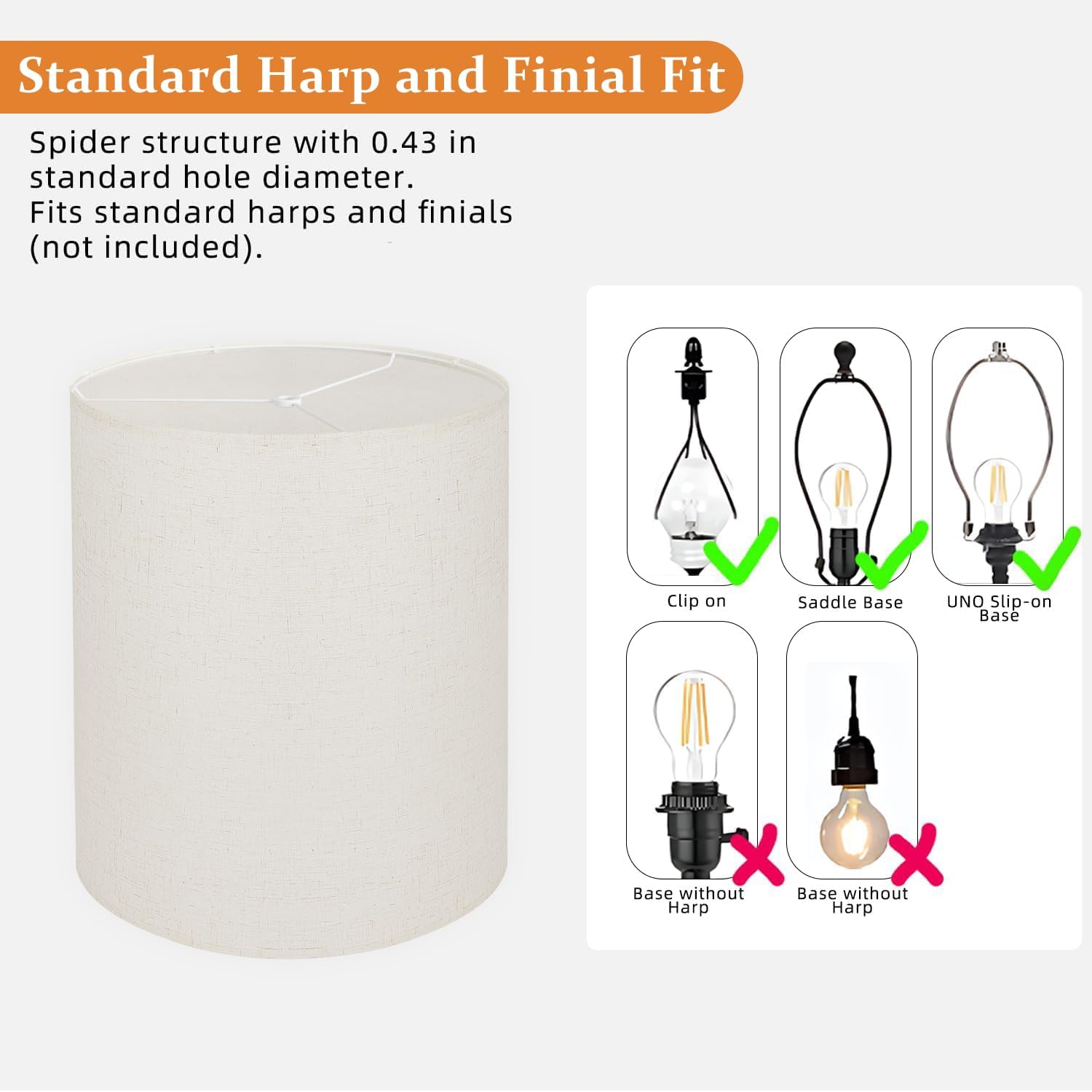 Beige Linen Lamp Shades Set of 2, 10"x10"x11.8" Tall Drum Lamp Shade for Table Lamps & Floor Lamps & Bedside Lamps, Spider Fitter Lampshades for Modern & Rustic Decor, Easy Assembly
