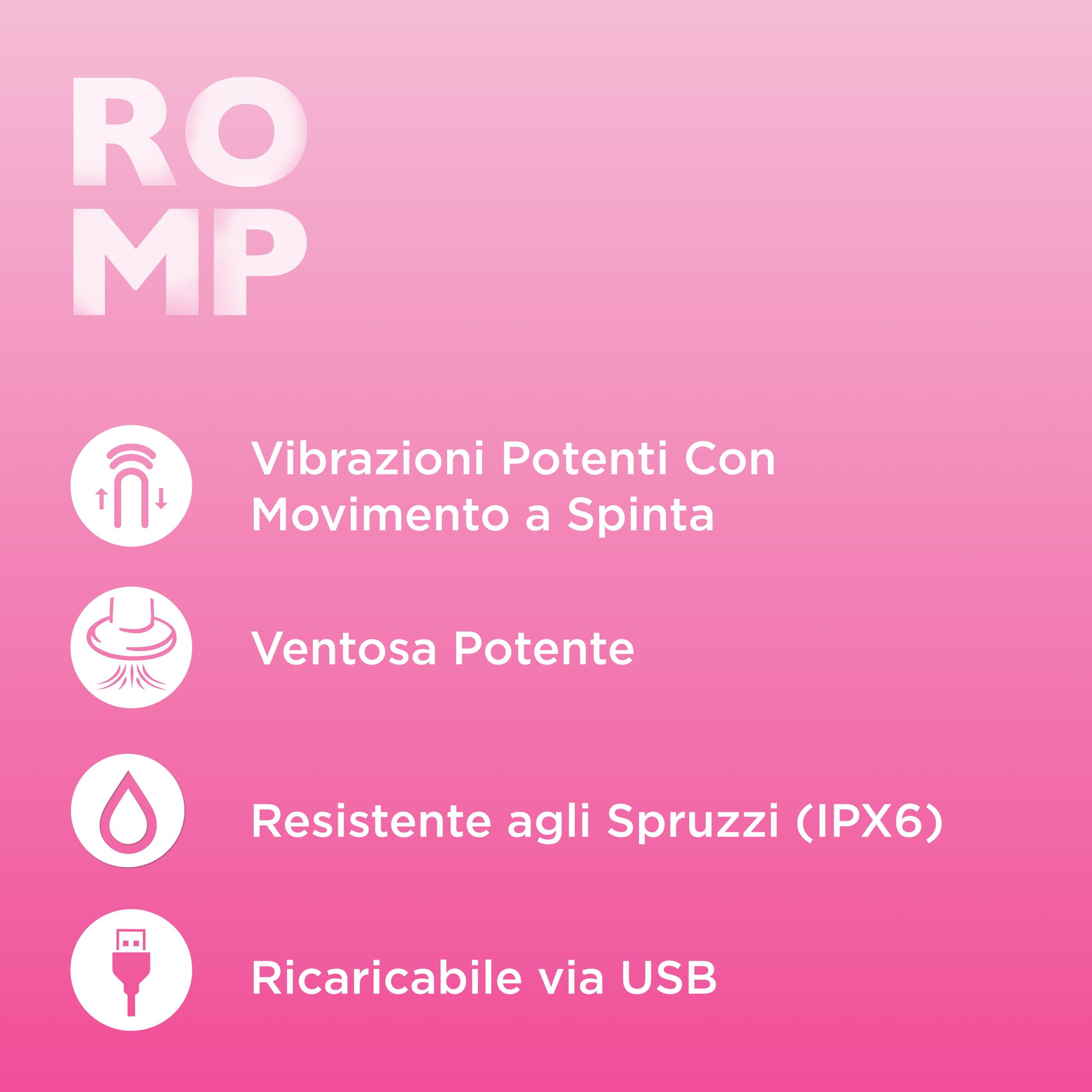 ROMP Jiggle Vibratore Dildo a Spinta per Donna | Giocattolo Sessuale Vibrante con Ventosa Potente | 6 Intensità, 4 Modalità | Ricaricabile in Silicone Resistente agli Spruzzi | Piacere Mani Libere