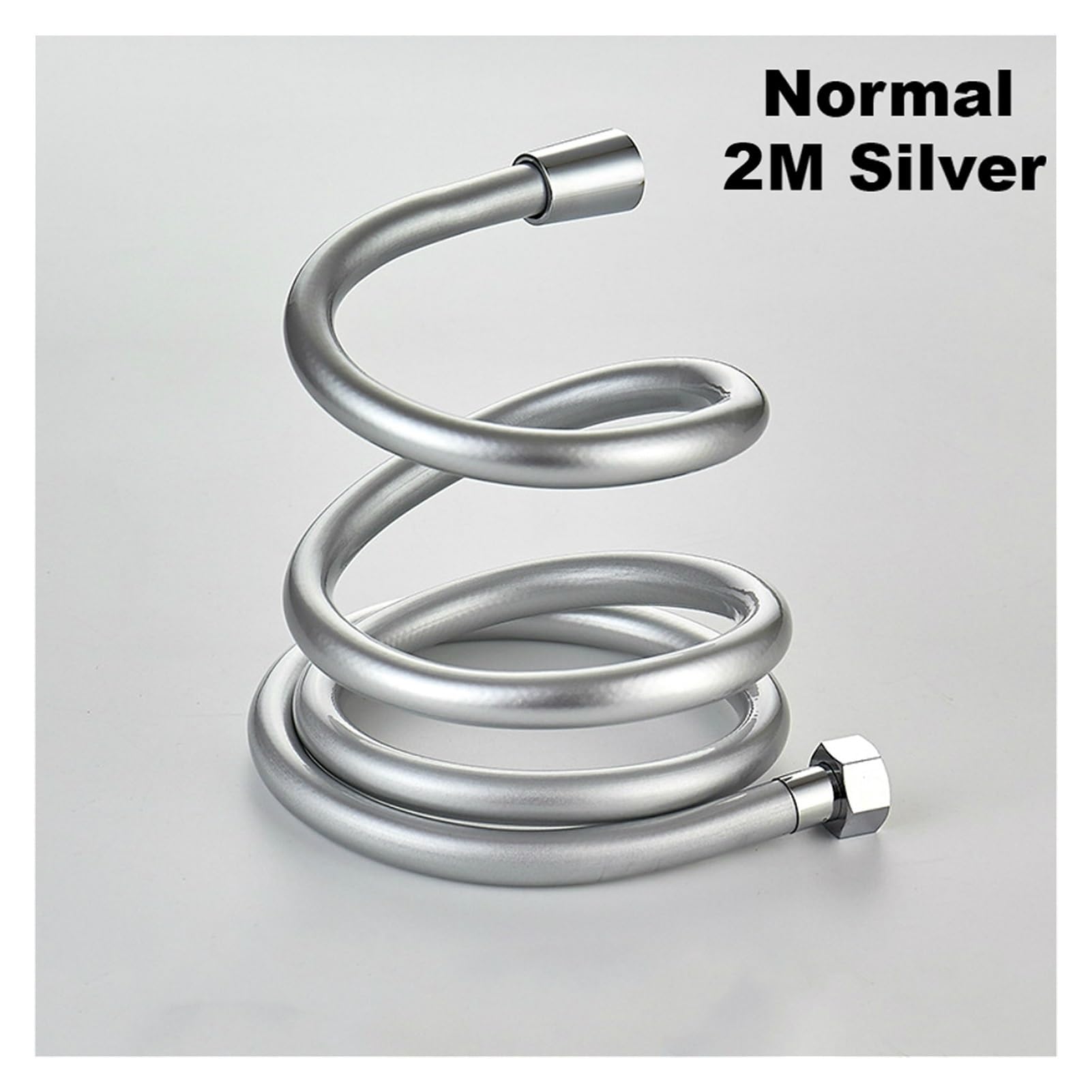 Wąż prysznicowy, Gładka głowica prysznicowa z tworzywa PVC do wanny(2m Silver)
